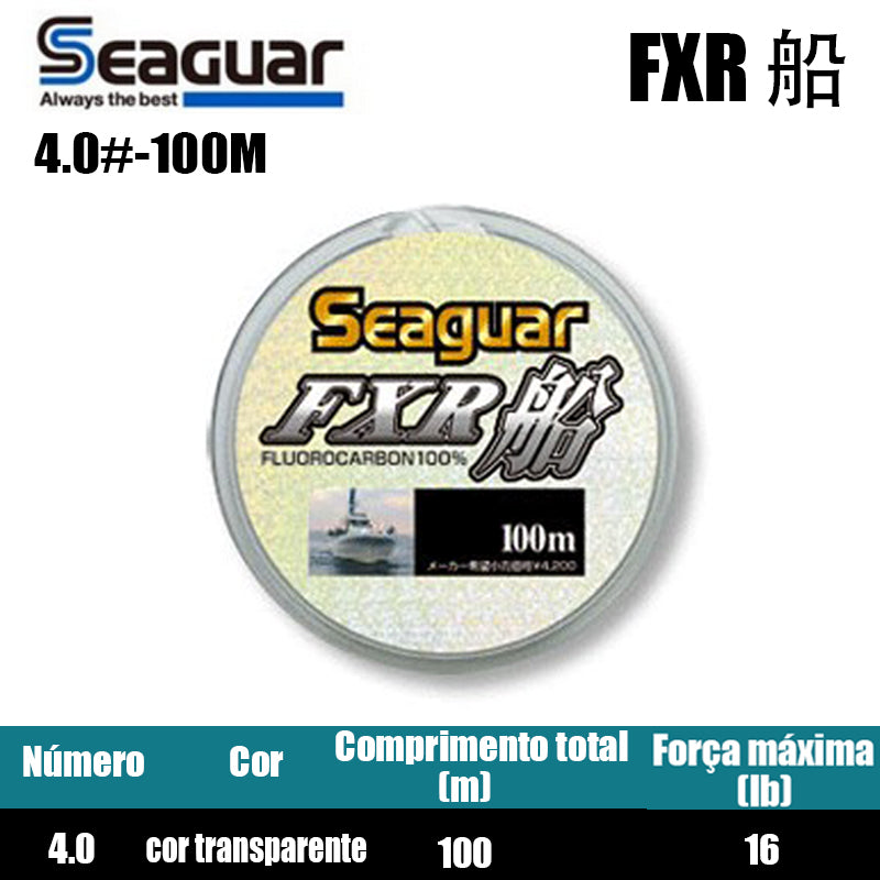 SEAGUAR FXR Linha De Pesca PE 100M 4.0 Cor Transparente (2 Carretéis)