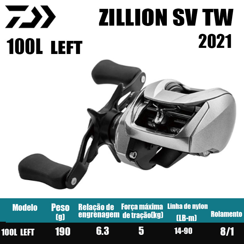 Carretilha De Arremesso DAIWA 2021 ZILLION SV TW ,Série 1000XHL, Série 100,Peça De Reposição Para Pesca Em Água Doce E Salgada. País de origem: Japão