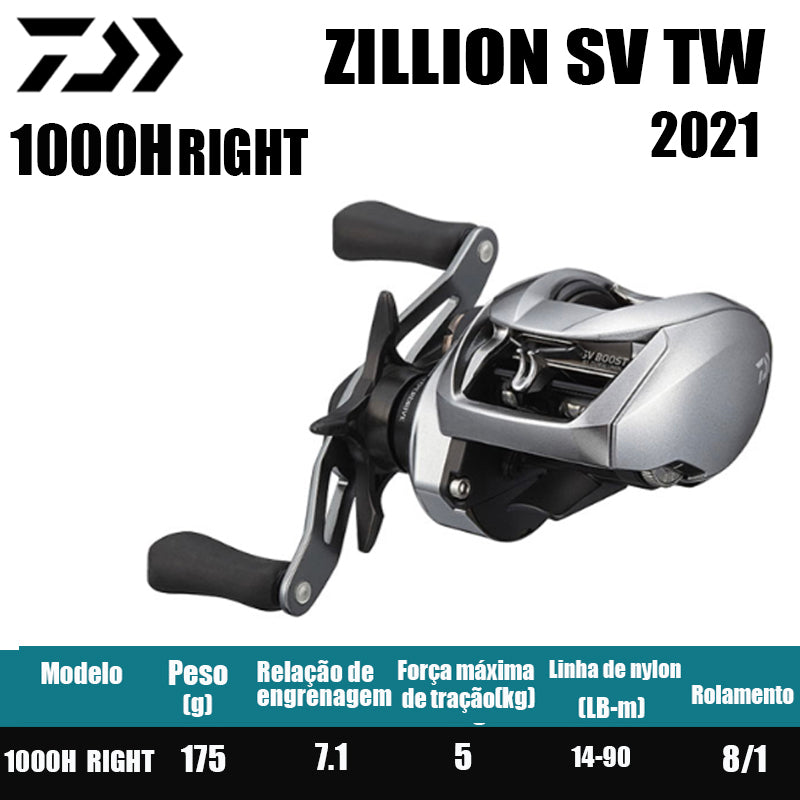 Carretilha De Arremesso DAIWA 2021 ZILLION SV TW ,Série 1000XHL, Série 100,Peça De Reposição Para Pesca Em Água Doce E Salgada. País de origem: Japão