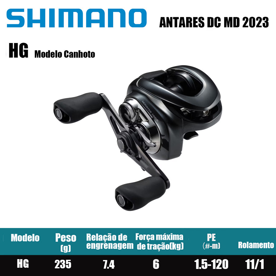 SHIMANO 2023 ANTARES DC MD HG Modelo Canhoto