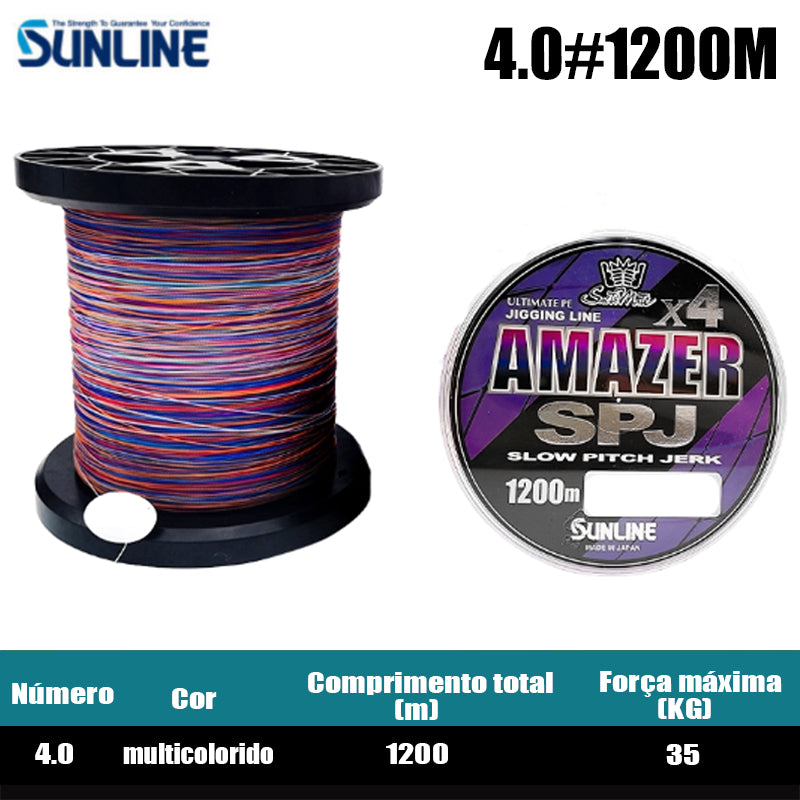 SUNLINE PE JIGGER ULT Linha De Pesca PE 1200M Multicolorido (2 Carretéis)