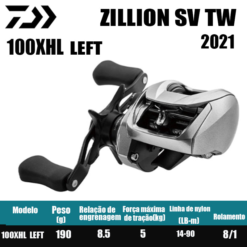 Carretilha De Arremesso DAIWA 2021 ZILLION SV TW ,Série 1000XHL, Série 100,Peça De Reposição Para Pesca Em Água Doce E Salgada. País de origem: Japão