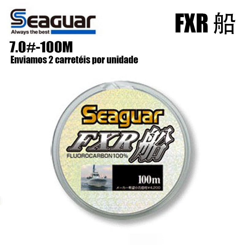 SEAGUAR FXR Linha De Pesca PE 100M 7.0 Cor Transparente (2 Carretéis)