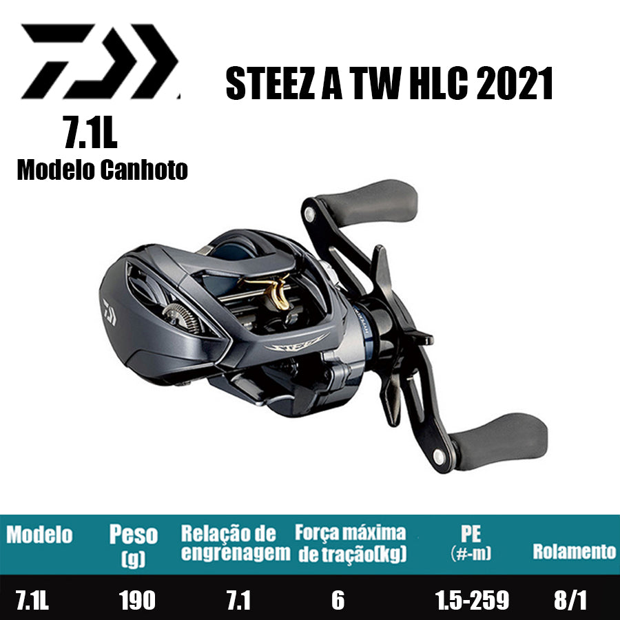 DAIWA 2021 STEEZ A TW HLC 7.1 Modelo Canhoto