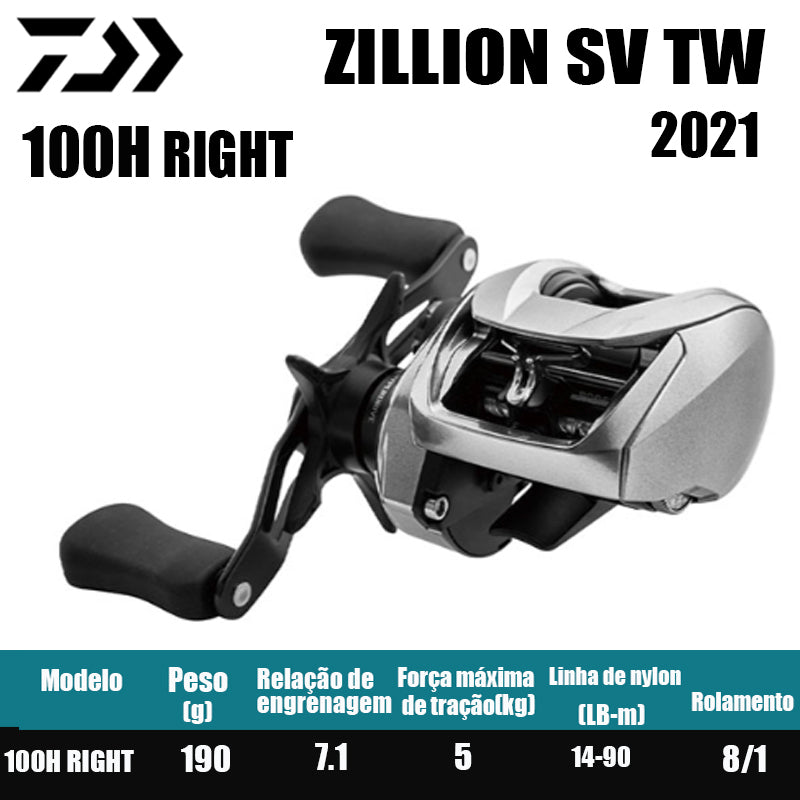 Carretilha De Arremesso DAIWA 2021 ZILLION SV TW ,Série 1000XHL, Série 100,Peça De Reposição Para Pesca Em Água Doce E Salgada. País de origem: Japão