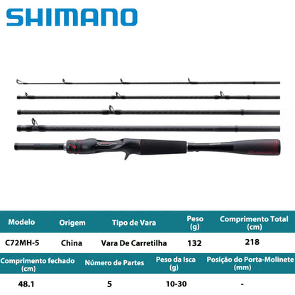 SHIMANO 2021 ZODIAS PACK C72MH-5 Vara De Carretilha