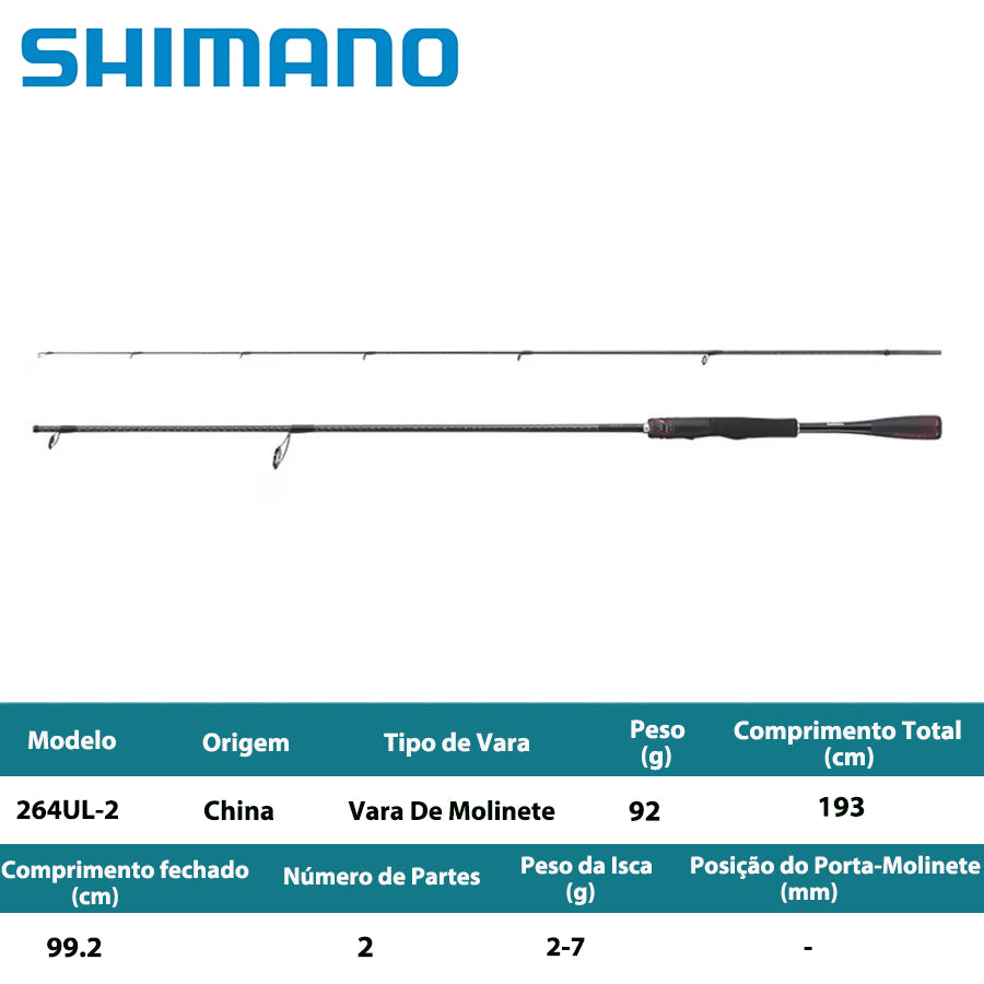 SHIMANO 2020 ZODIAS 264UL-2 Vara De Molinete