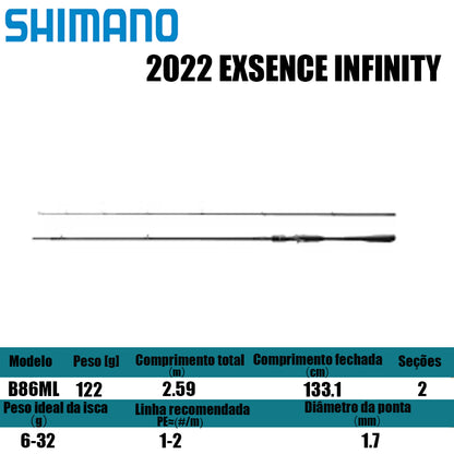 SHIMANO 2022 EXSENCE INFINITY B86ML para carretilhas de pesca