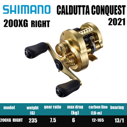 Carretilha De Arremesso SHIMANO 2021 CALCUTTA CONQUEST 100 200 , Peça De Reposição Para Pesca Em Água Doce E Salgada. Local De Produção: Japão