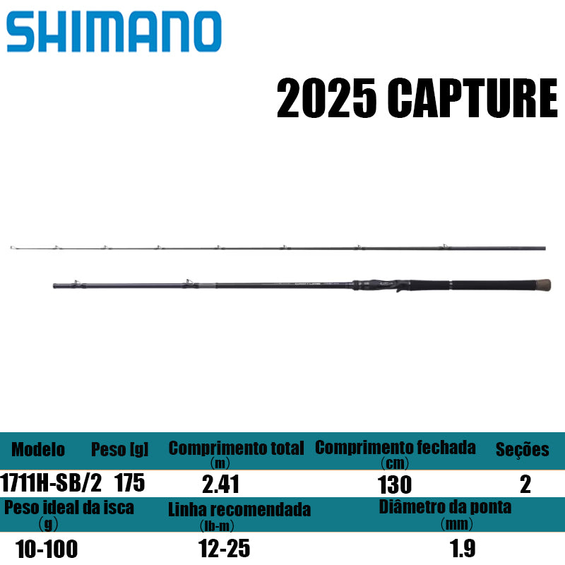 SHIMANO 2025 CAPTURE 1711H-SB/2 para carretilhas de pesca