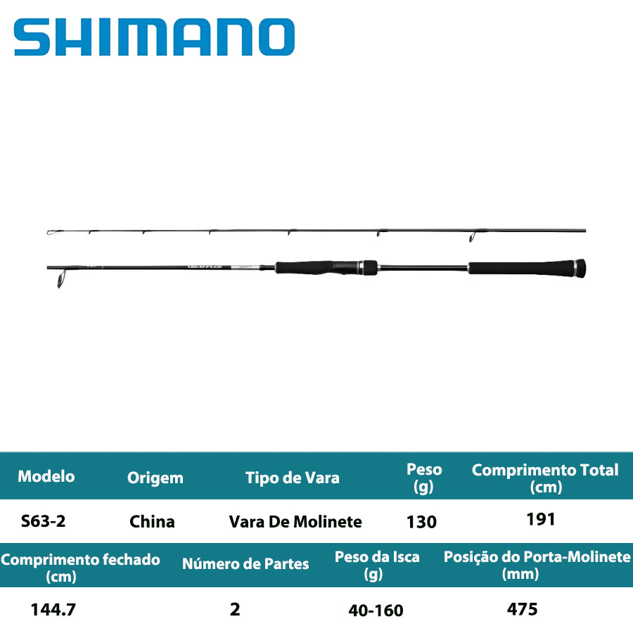 SHIMANO 2025 GRAPPLER TYPE LJ S63-2 Vara De Molinete