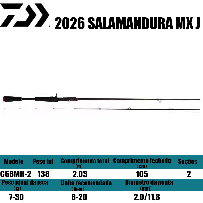 DAIWA 2026 SALAMANDURA MX J  C68MH-2 para carretilhas de pesca