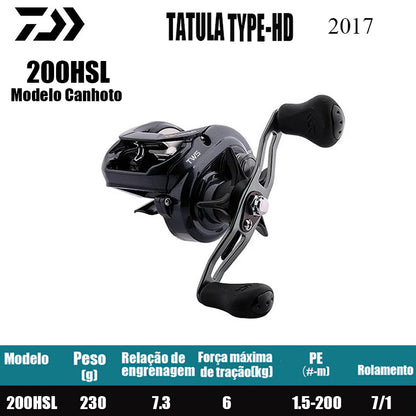 DAIWA TATULA TYPE HD 200HSL Modelo Canhoto