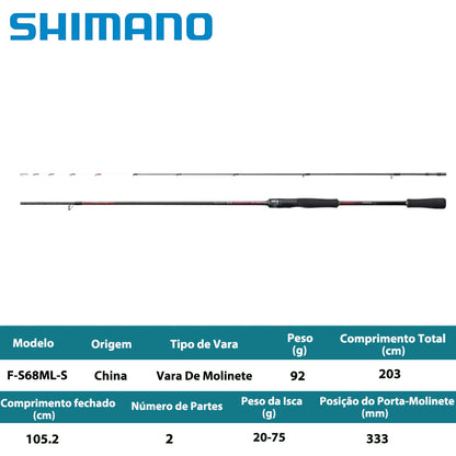 SHIMANO 2024 Sephia SS METAL SUTTE F-S68ML-S Vara De Molinete
