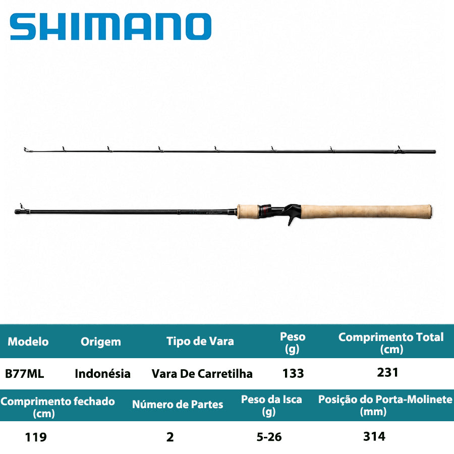 SHIMANO 2020 CARDIFF NATIVE SPECIAL B77ML Vara De Carretilha