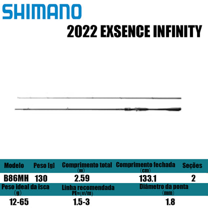 SHIMANO 2022 EXSENCE INFINITY B86MH para carretilhas de pesca