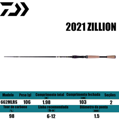 DAIWA 2021 ZILLION 662MLRS para molinetes de pesca