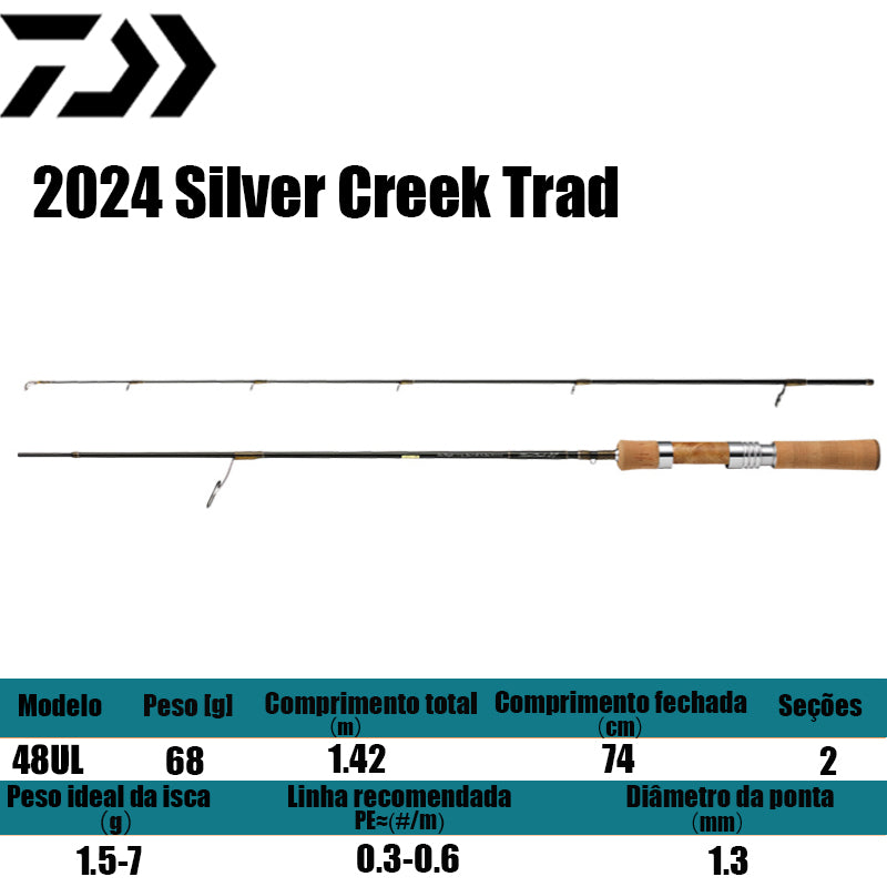 DAIWA 2024 Silver Creek Trad 48UL para molinetes de pesca