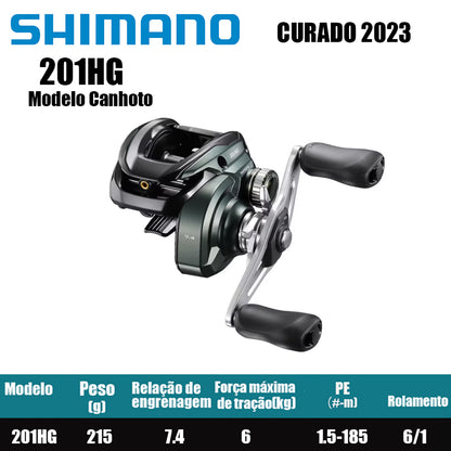 SHIMANO 2023 Curado M 201HG Modelo Canhoto