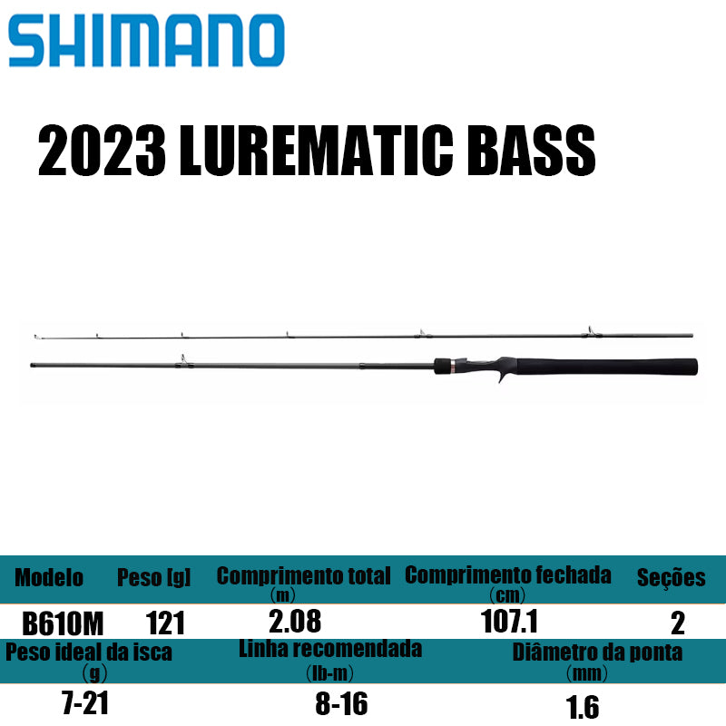 SHIMANO 2023 LUREMATIC BASS B610M para carretilhas de pesca