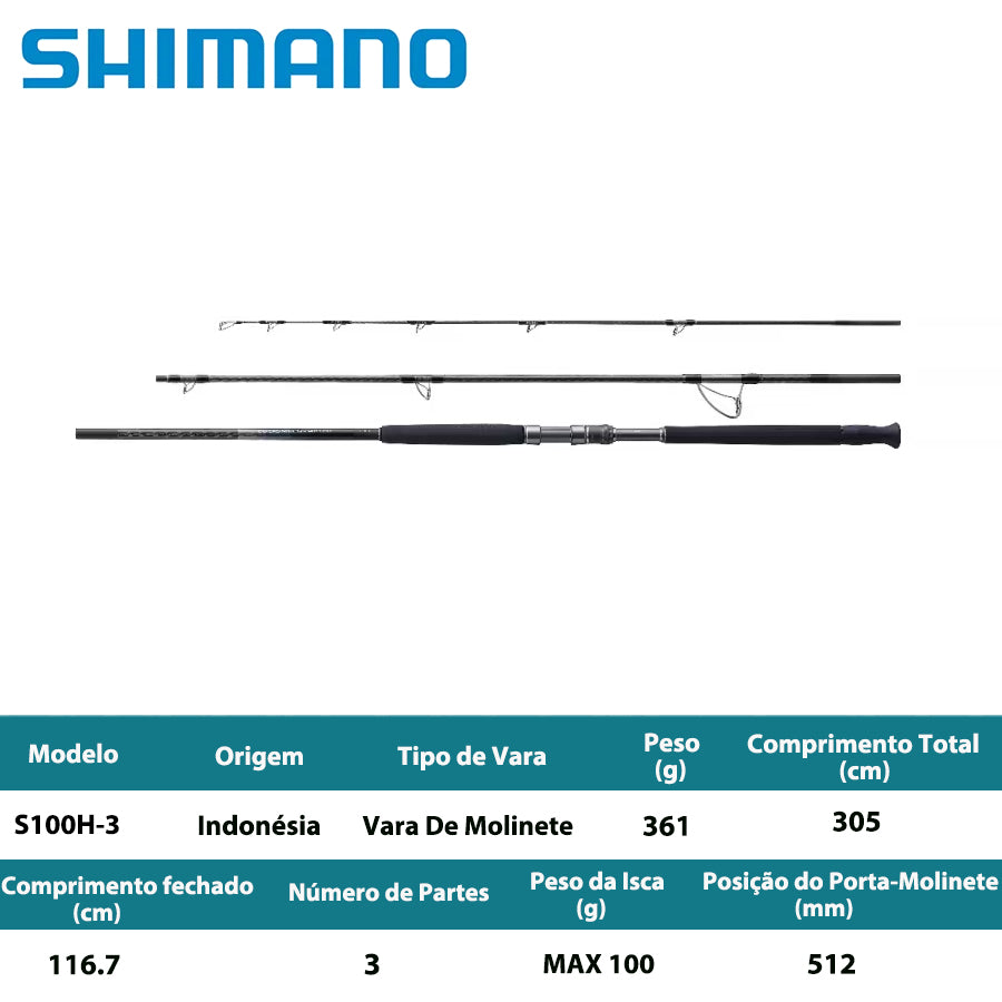 SHIMANO 2022 COLTSNIPER LIMITED S100H-3 Vara De Molinete
