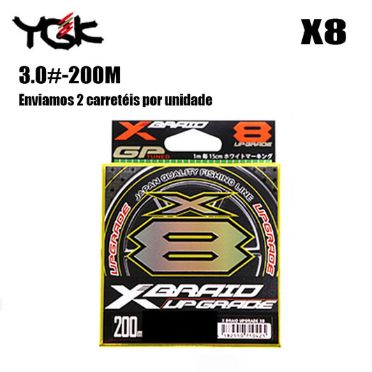 YGK X8-BRAID Upgrade  Linha De Pesca PE 200M 3.0 Verde (2 Carretéis)