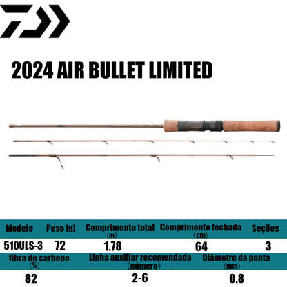 DAIWA 2024 AIR BULLET LIMITED 510ULS-3 para molinetes de pesca