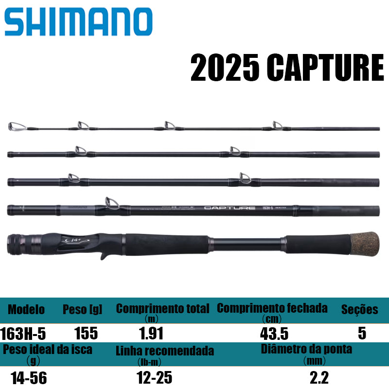 SHIMANO 2025 CAPTURE 163H-5 para carretilhas de pesca