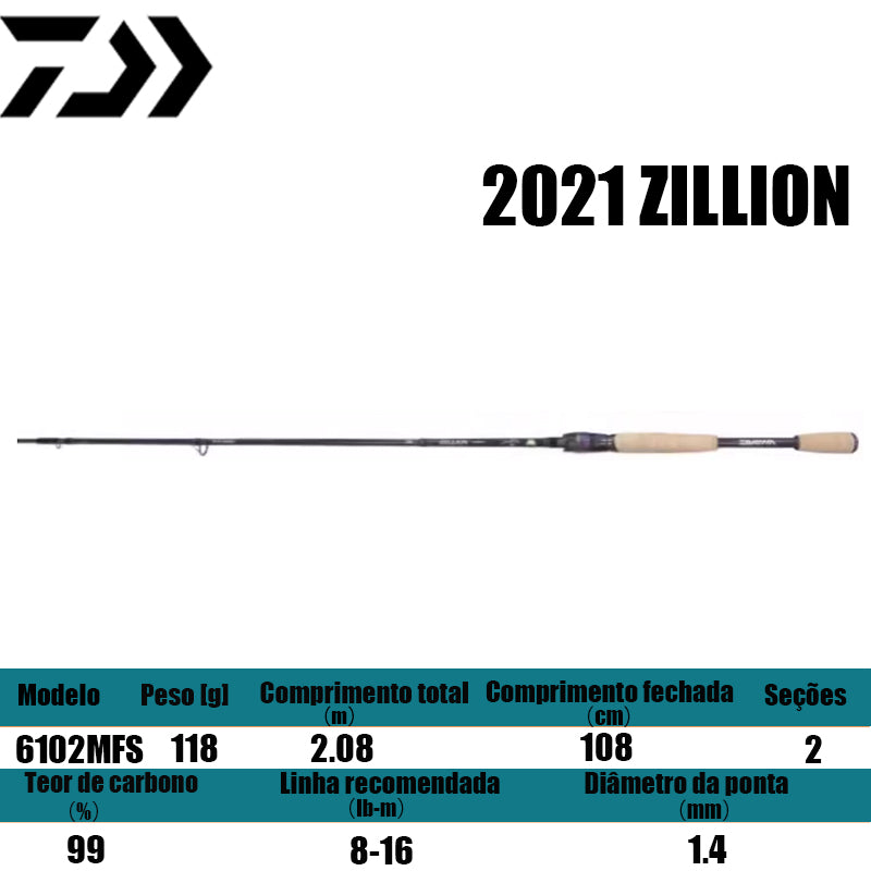 DAIWA 2021 ZILLION 6102MFS para molinetes de pesca