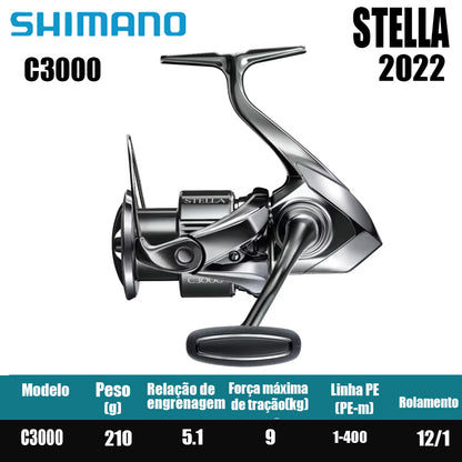 SHIMANO 2022 STELLA  carretel de pesca bobina giratória de água doce peças de pesca de água salgada Origem: Japão