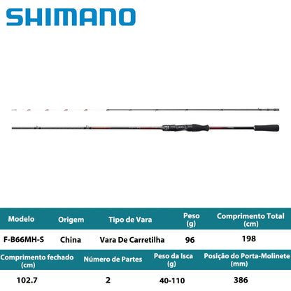 SHIMANO 2024 Sephia SS METAL SUTTE F-B66MH-S Vara De Carretilha