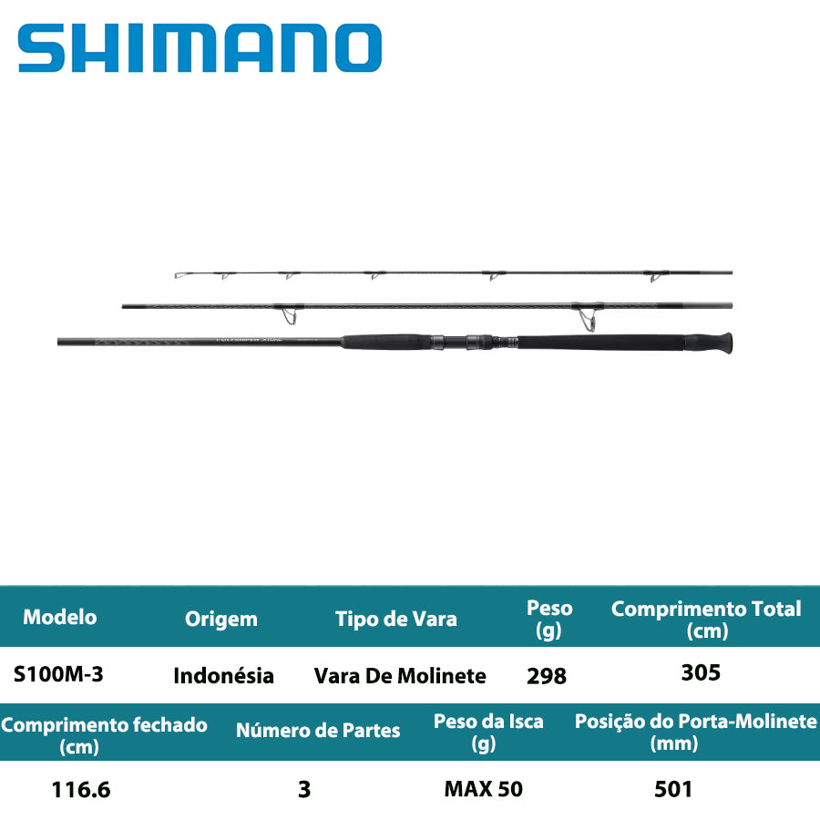 SHIMANO 2025 COLTSNIPER XTUNE S100M-3 Vara De Molinete