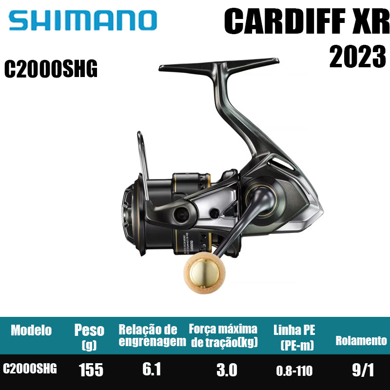 SHIMANO 2023 CARDIFF XR carretel de pesca spinning carretel de água doce peças de pesca de água salgada Origem: Malásia