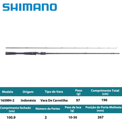 SHIMANO 2024 POISON ADRENA 165MH-2 Vara De Carretilha
