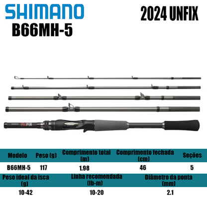 SHIMANO 2024 UNFIX B66MH-5 Para Carretilha