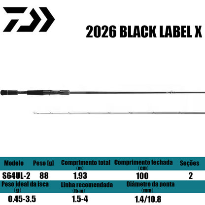 DAIWA 2026 BLACK LABEL X   S64UL-2 para molinetes de pesca