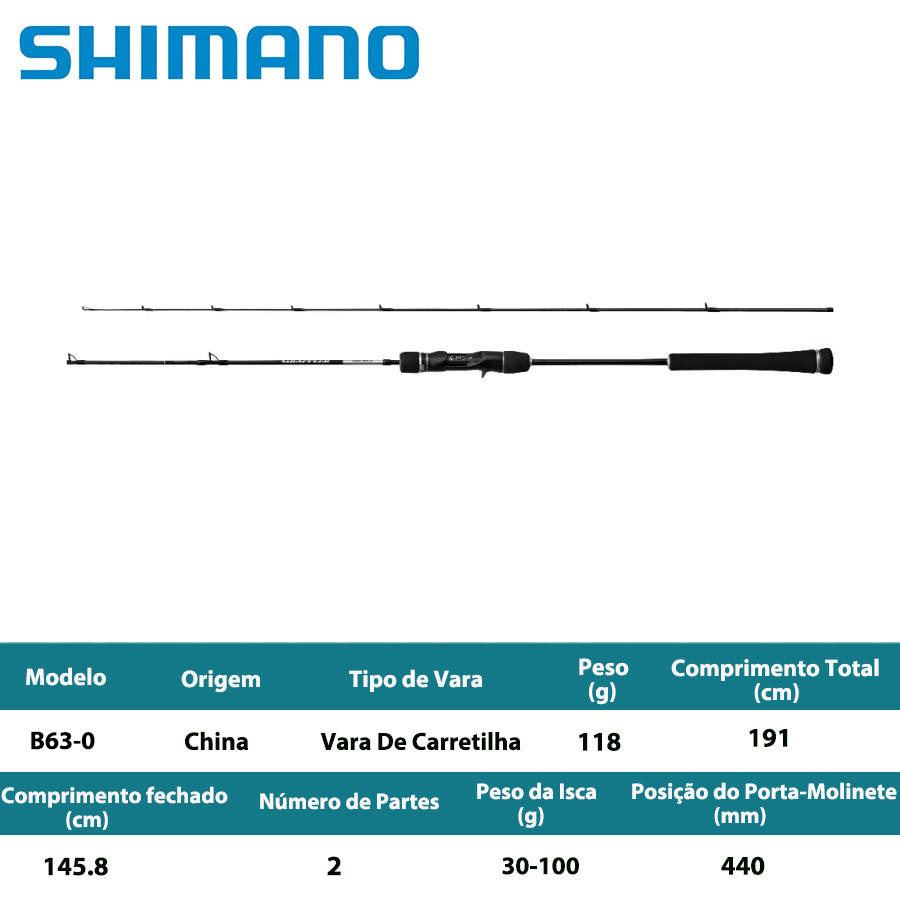 SHIMANO 2025 GRAPPLER TYPE SLJ B63-0 Vara De Carretilha