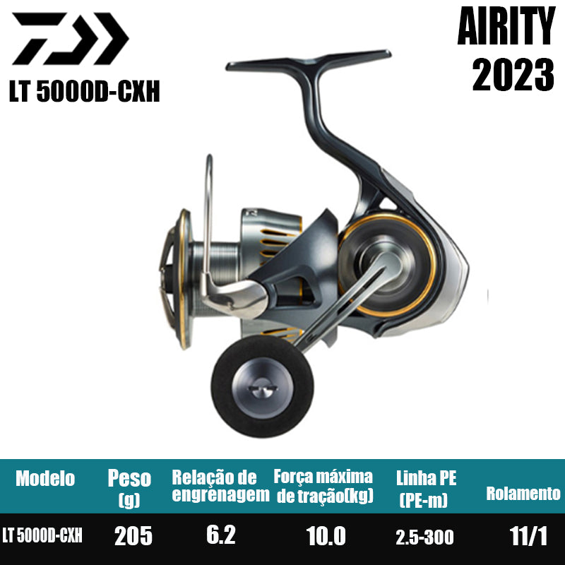 DAIWA 2023 AIRITY Molinete De Pesca Spinning Reel Água Doce Água Salgada Peças De Pesca Origem: Japão