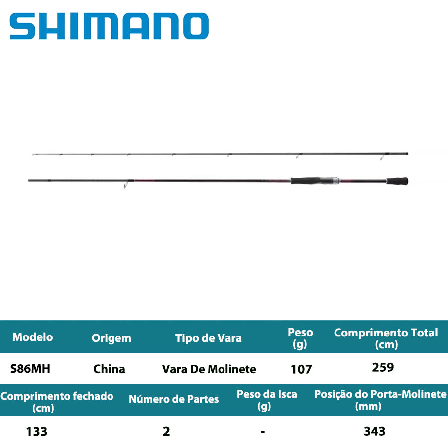 SHIMANO 2023 SEPHIA SS S86MH Vara De Molinete