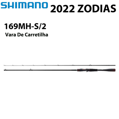 SHIMANO 2022 ZODIAS 169MH-S/2 Vara De Carretilha
