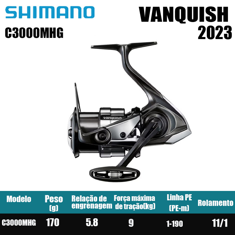 SHIMANO 2023 VANQUISH  carretel de pesca bobina giratória de água doce peças de pesca de água salgada Origem: Japão