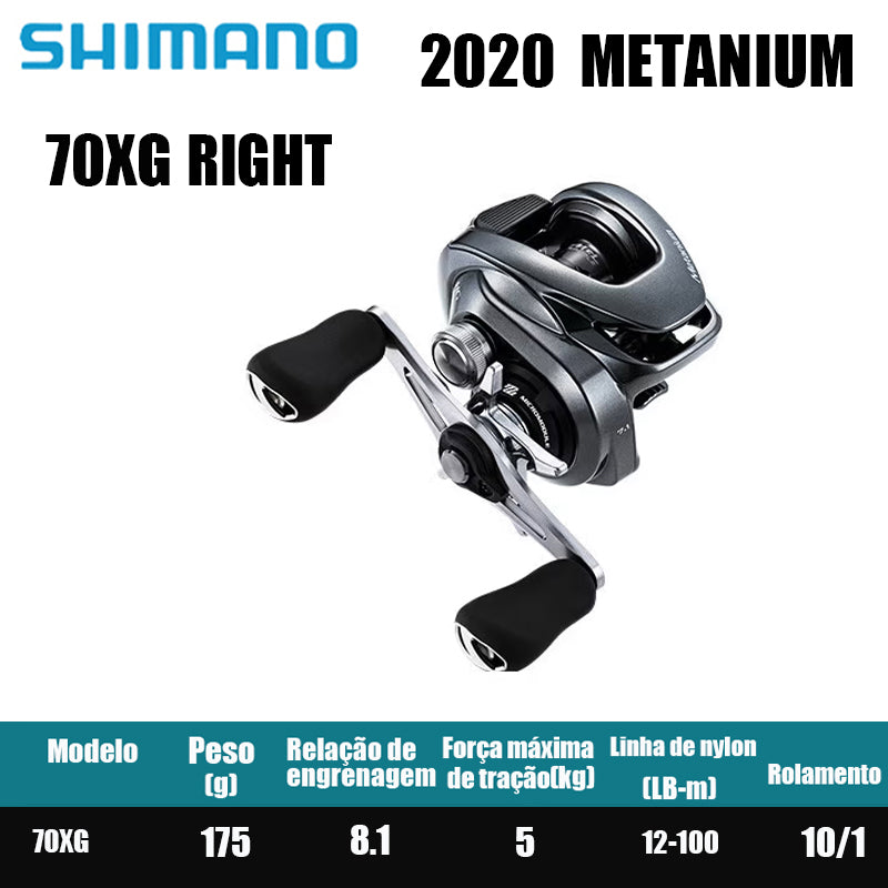 Carretel de Pesca SHIMANO 2020 METANIUM 71XG 151XG Carretel de Arremesso Água Doce Água Salgada Peças de Pesca Origem: Japão