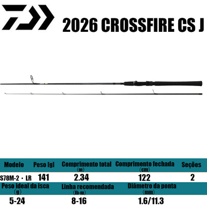 DAIWA 2026 CROSSFIRE CS J S78M-2･LR para molinetes de pesca