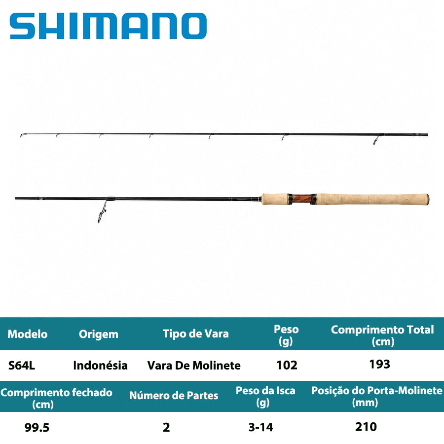 SHIMANO 2020 CARDIFF NATIVE SPECIAL S64L  Vara De Molinete