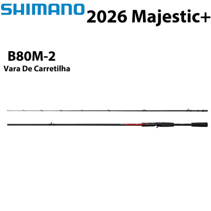 SHIMANO 2026 Majestic+ B80M-2 Vara De Carretilha
