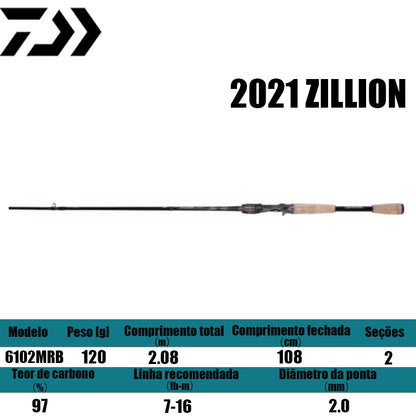 DAIWA 2021 ZILLION 6102MRB para carretilhas de pesca