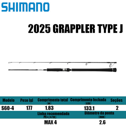 SHIMANO 2025 GRAPPLER TYPE J S60-4 para molinetes de pesca