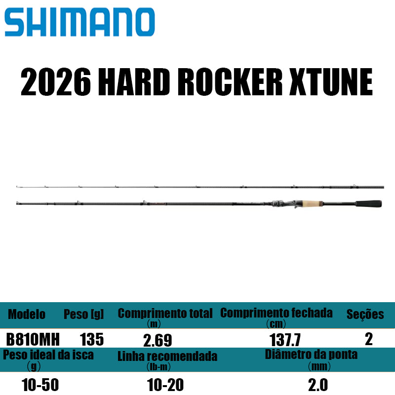 SHIMANO 2026 HARD ROCKER XTUNE B810MH para carretilhas de pesca