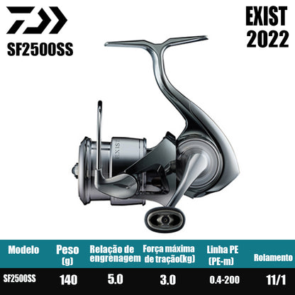 DAIWA 2022 EXIST Molinete De Pesca Spinning Reel Água Doce Água Salgada Peças De Pesca Origem: Japão