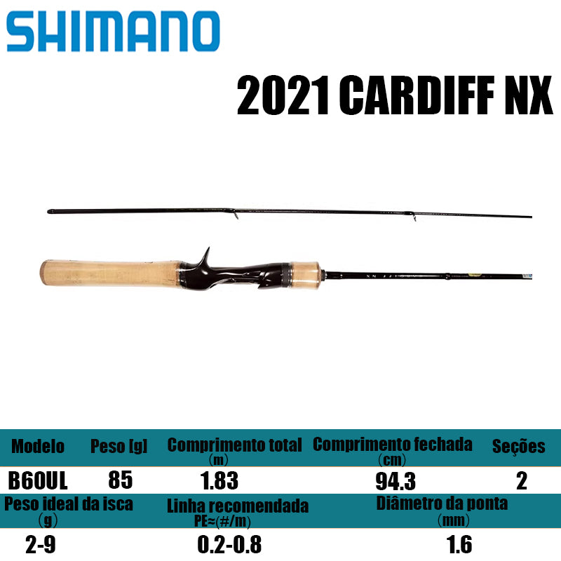 SHIMANO 2021 CARDIFF NX B60UL para carretilhas de pesca